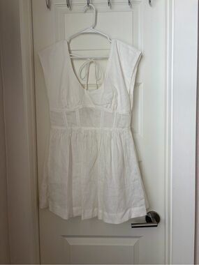 Vrg grl white linen dress